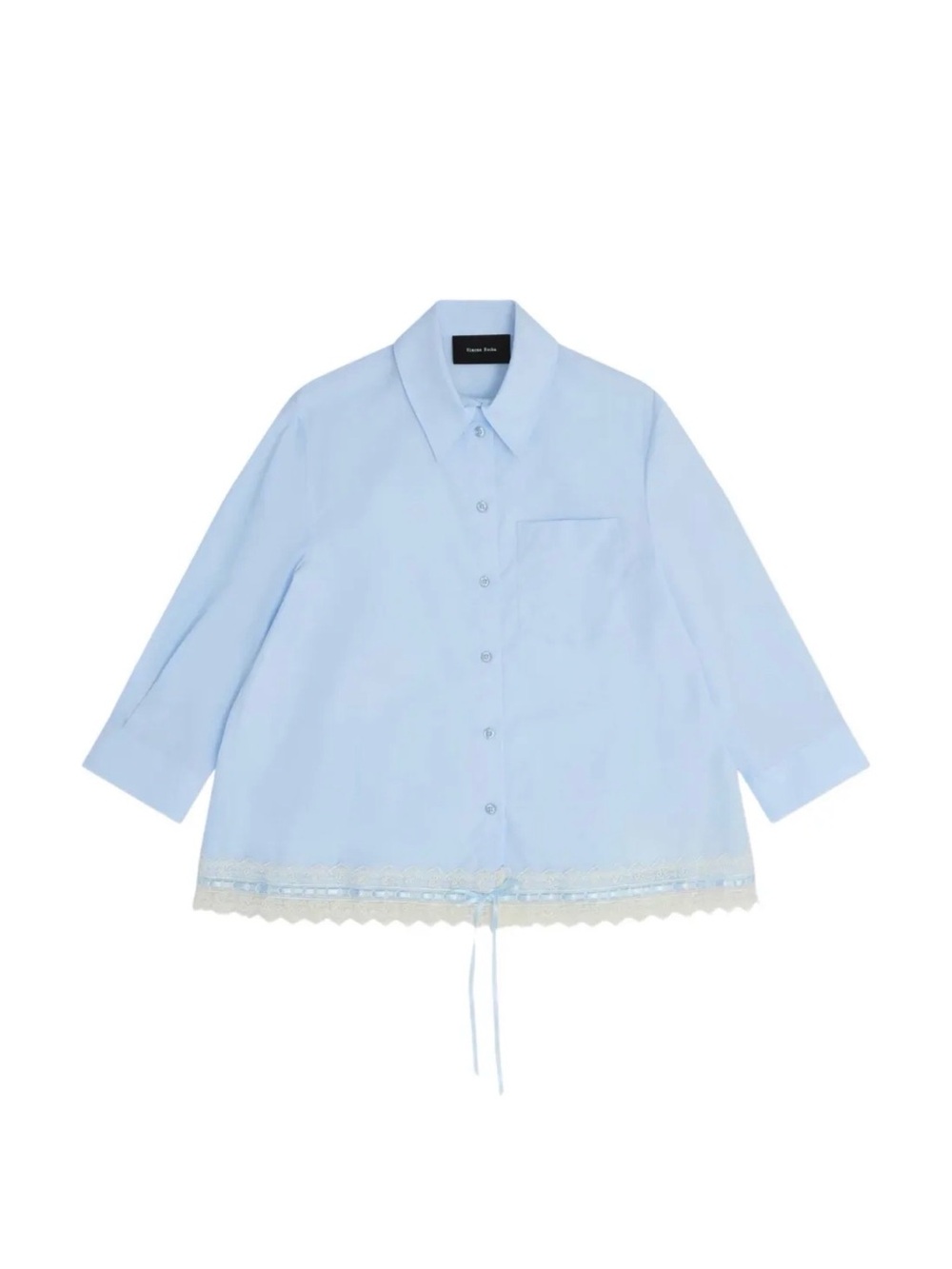 Simone Rocha Lace-Trim Shirt In White - Picture 6 of 6